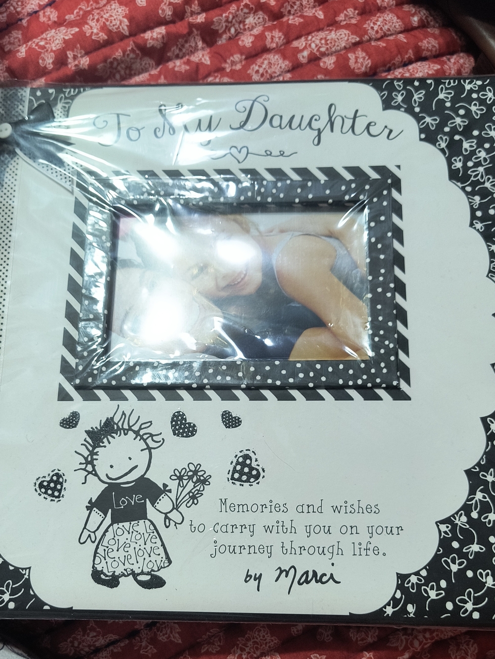 To My Daughter Black and White Memory Book